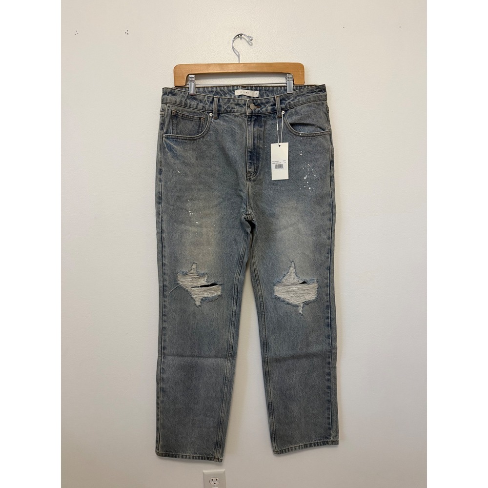 Mnml Men's Painted Straight Denim – Light Blue – Size 34 – NWT - Picture 2 of 6